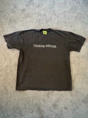 Supervsn Thinking Different graphic t-shirt XL washed black